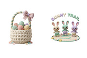 Easter Faux Yarn Clipart, an Illustration by SinaCreation (Thumbnail 9 of 11)