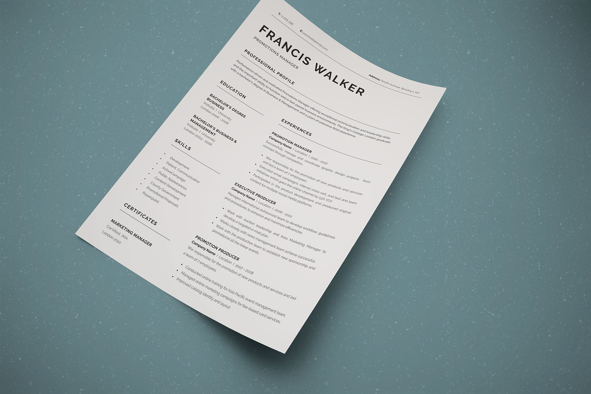Resume/CV, a Resume Template by UX-group (Photo 2 of 7)