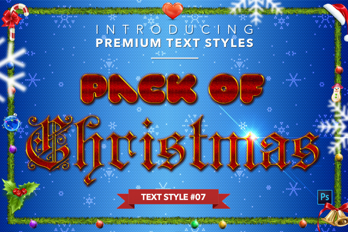 Christmas Pack #2 - Text Styles, a Layer Style Add-On by Jonas Stensgaard (Photo 8 of 23)