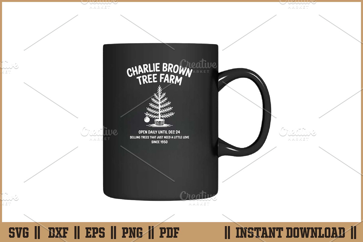 Vintage Charlie Brown Tree Farm SVG, a Seasonal Illustration by Handy Arts Studio (Photo 3 of 3)