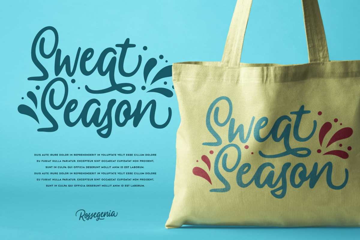 Rossegenia - Cursive Script Font preview 2