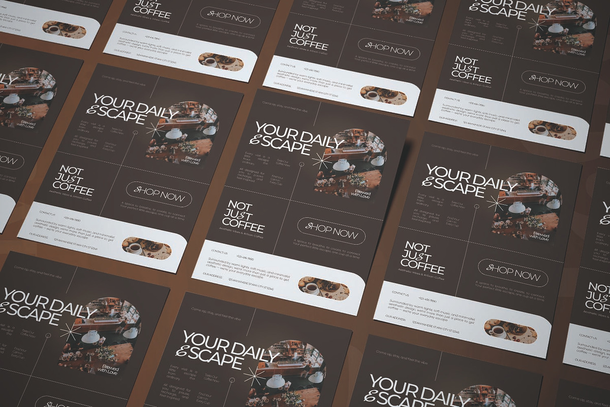 Opulence Coffee Shop - Flyer, a Flyer Template by AQR Studio (Photo 2 of 2)