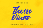 Thom Dinar: Vibrant Handwriting Font, a Handwritten Font by Jogiia Digital (Thumbnail 1 of 6)