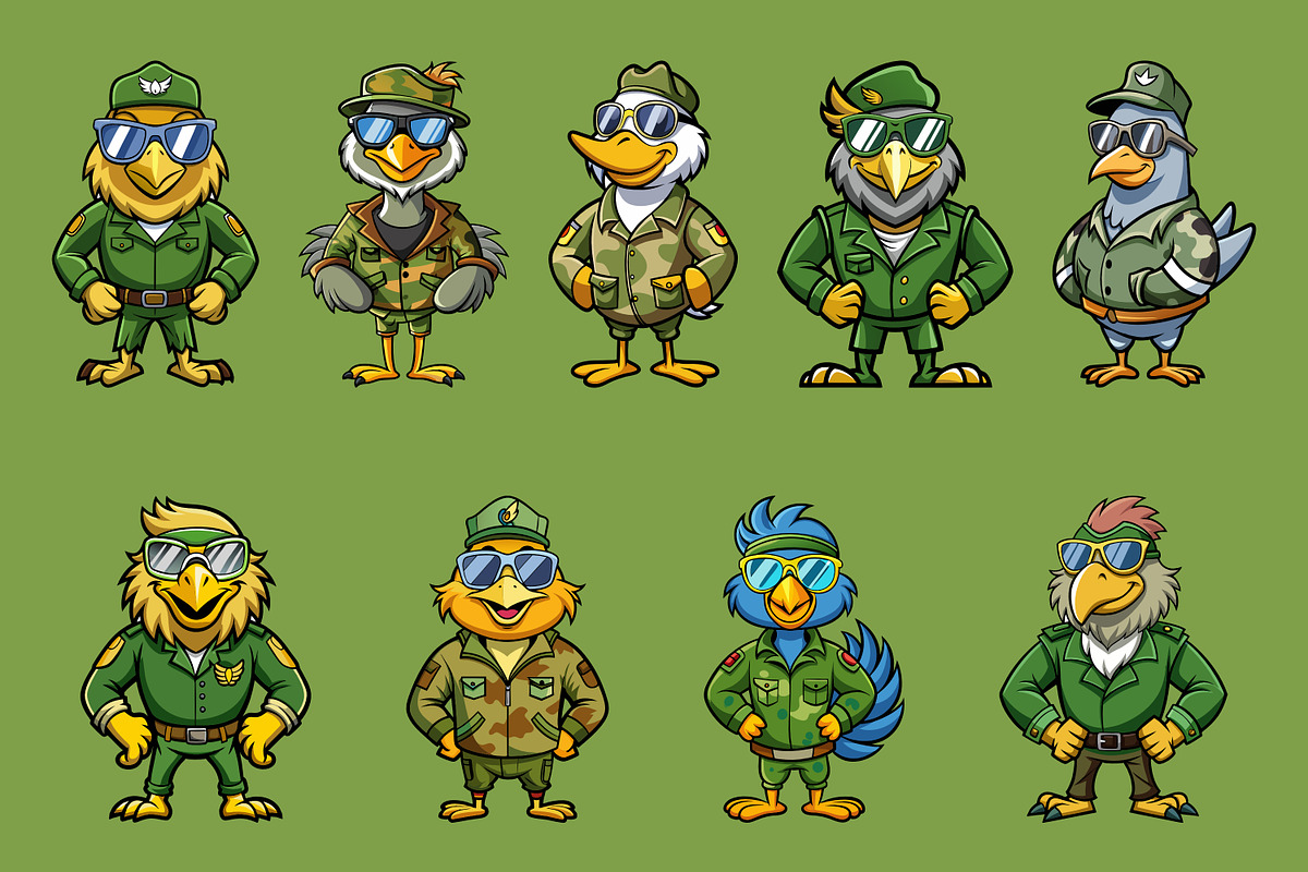 Bird Mascot With Soldier Costume, an Illustration by Riswan Ratta (Photo 4 of 4)