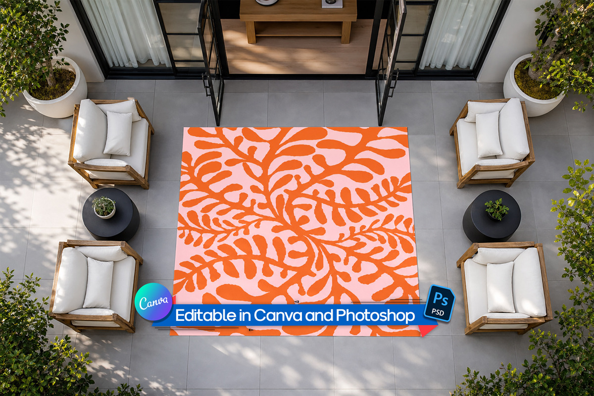 Terrace carpet mockup 6-5 RATIO, an Advertising Mockup by Rami's Mockups (Photo 2 of 3)