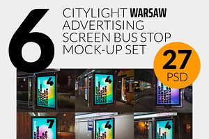 Warsaw Bus Stop Ad Screen Set 1