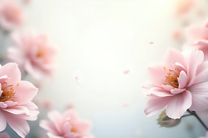 Blurred Flower Background With Text, a Photo by LOGOCREATIVE