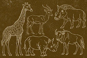 Wild Animals Line Art, an Animal Illustration by Tekuni (Thumbnail 10 of 12)