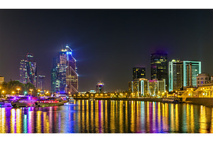 View of the Moscow International Business Centre above the Moskva, an Architecture Photo by Leonid Andronov
