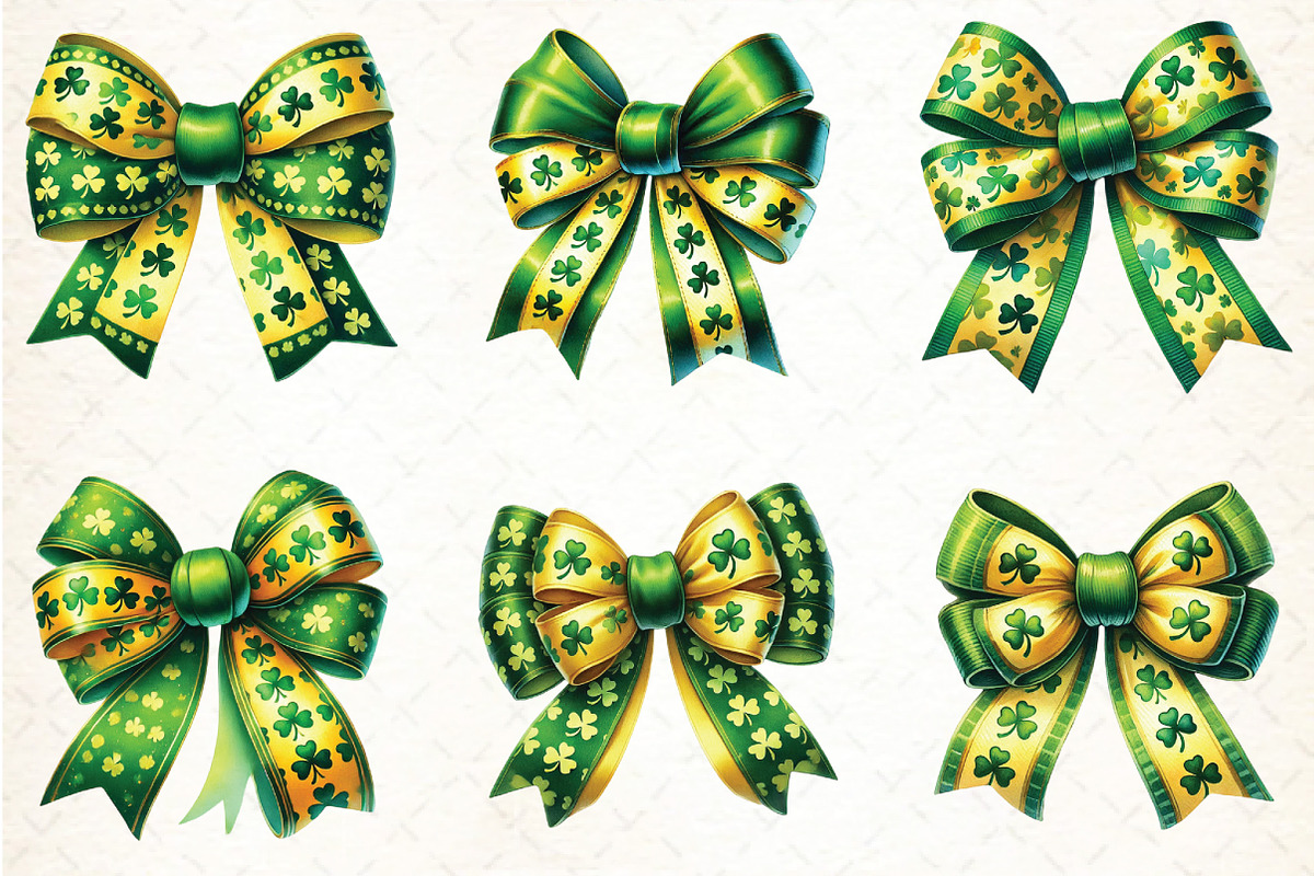 Watercolor St Patrick's Day Bow, an Illustration by DreamCafeArt (Photo 3 of 5)