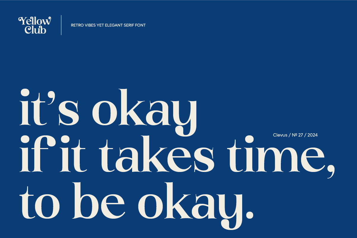 Yellow Club | Retro Serif, a Serif Font by ClevUs (Photo 10 of 10)