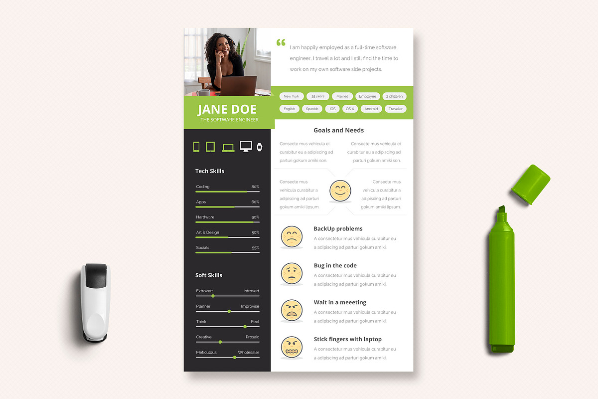 UX Workflow - Proto-Persona Cards, a Card Template by Sargatal (Photo 3 of 6)