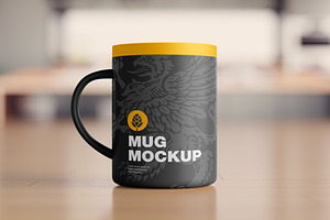 Metallic Mug Mockup Scene