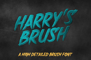 Harry's Brush - Brush Textured Font