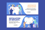Dentists with teeth set + banners, a Healthcare Illustration by PaperTrident (Thumbnail 5 of 6)