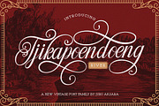 Tjikapoendoeng River+Extras, a Script Font by Juru Aksara (Thumbnail 1 of 14)