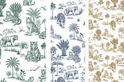 Tiger Toile de Jouy Seamless Pattern, a Pattern Graphic by Hughes Studio (Thumbnail 8 of 8)