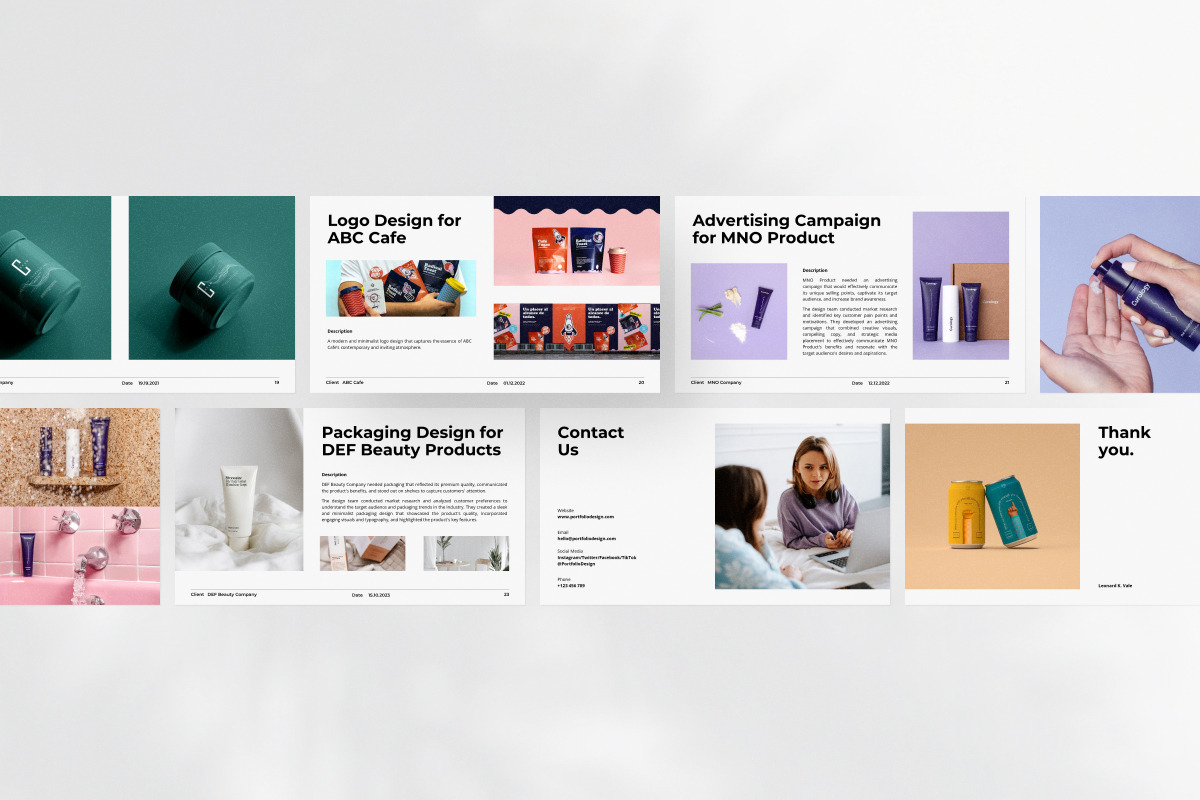Portfolio PowerPoint Template, a Presentation Template by Design18th (Photo 6 of 9)
