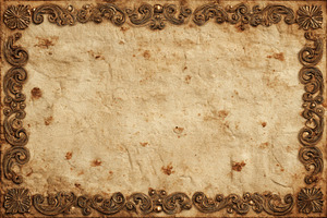 Antique paper ornate frame aged text, a Photo by Pixeness Studio