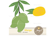 Mango Digital Paper & Clipart, a Graphic by JennyL Designs (Thumbnail 4 of 5)