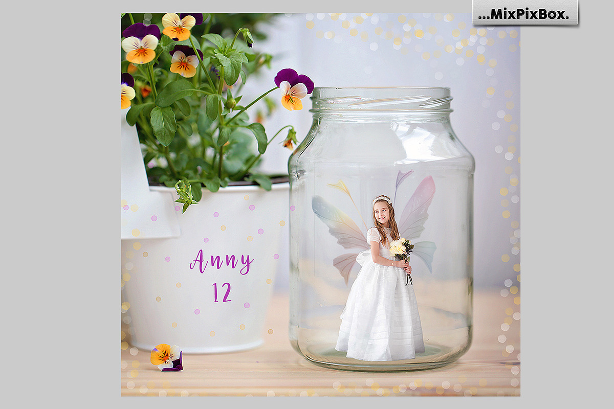 Pansies Fairy Backdrop preview 4