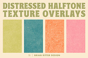 Distressed Halftone Texture Overlays, a Texture Graphic by Brian Ritter Design (Thumbnail 1 of 12)