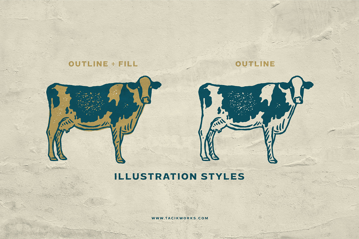 Hand Drawn Farmer Illustrations, an Animal Illustration by Wortfice (Photo 5 of 6)