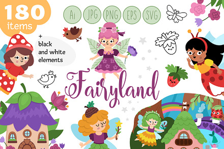 Fairyland clipart, patterns, designs, an Object Graphic by Lexi Claus