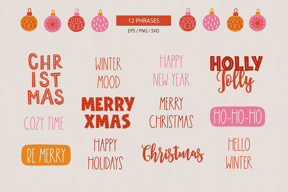 Winter Holidays Kit, a Seasonal Illustration by miumiu (Photo 6 of 15)