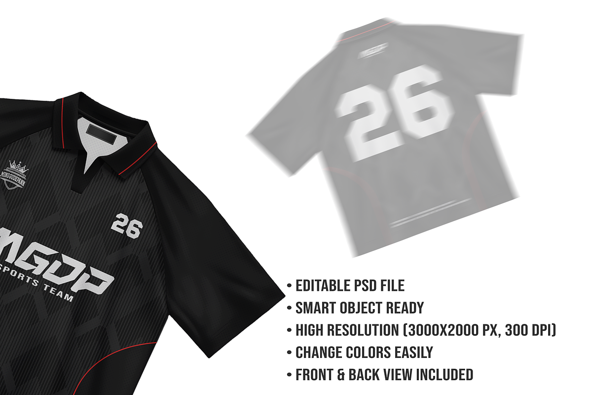 Jersey Mockup Editable PSD, a Shirt Mockup by std.badboy (Photo 3 of 4)