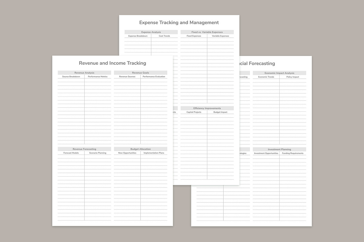 Budget Planner Pages Set V-20, a Stationery Template by shahsoft (Photo 3 of 3)
