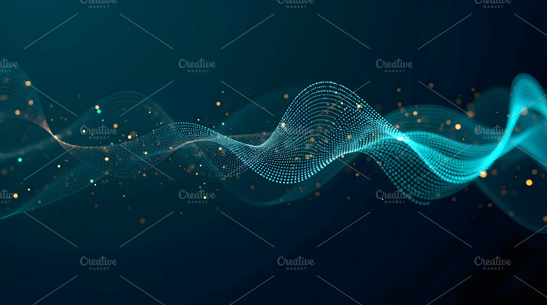 Abstract Digital Particle Wave on Da, a Background Photo by Stock Shape