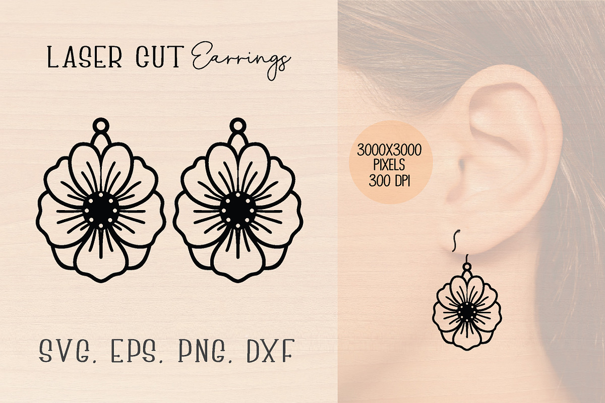 Custom Earrings Laser Cut SVG Bundle, an Object Graphic by jannatulpakhi (Photo 4 of 6)