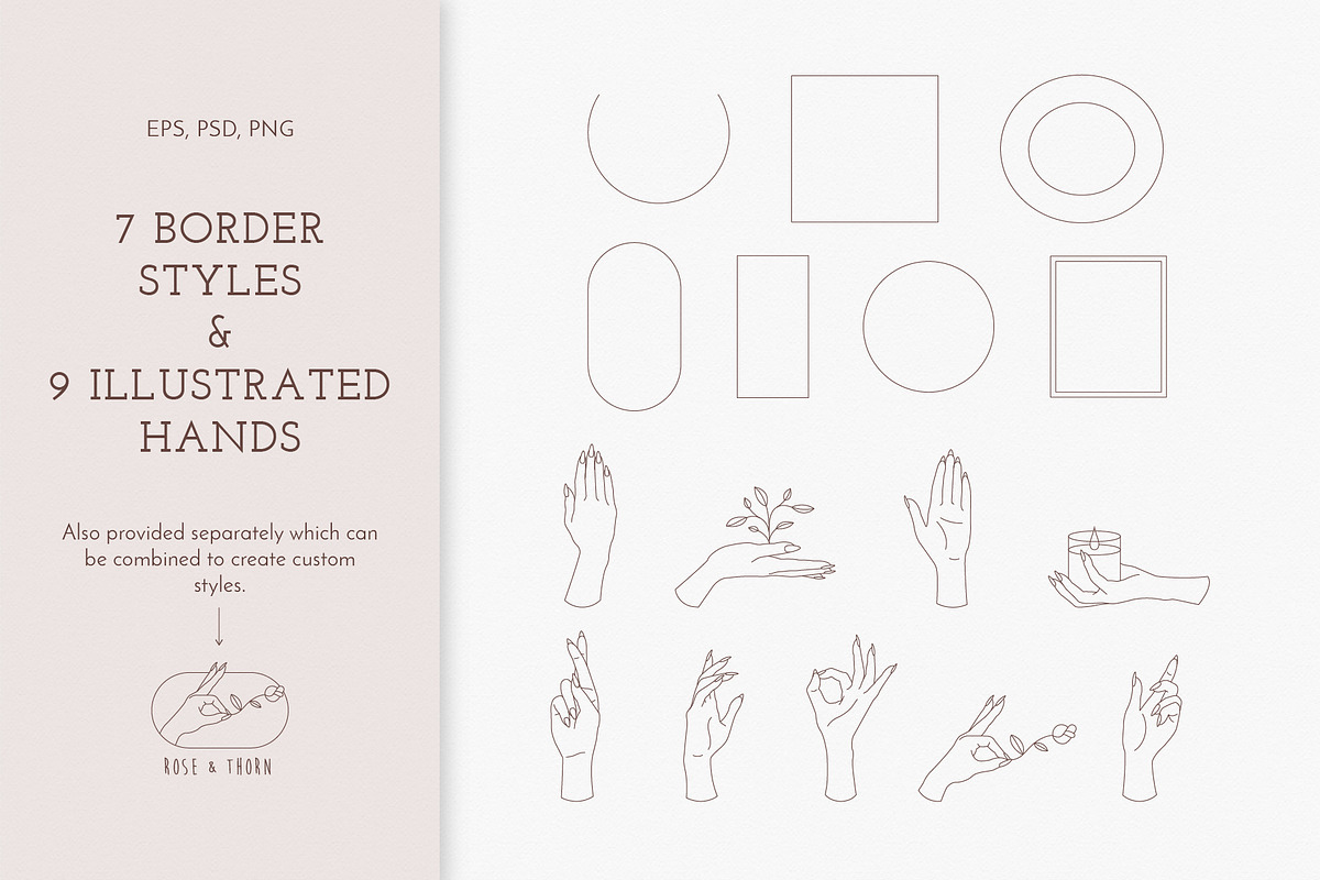 Feminine Hands Logo Templates, a Branding & Logo Template by On Point Studio (Photo 3 of 6)