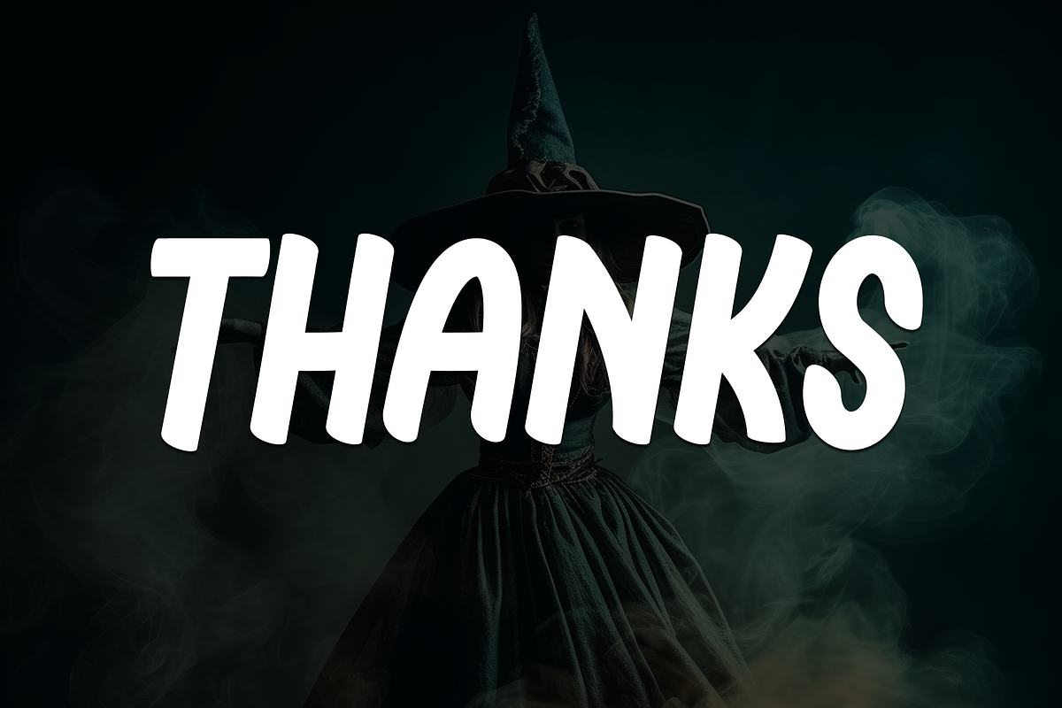 Witch Spooky | Script Font, a Script Font by Scratchones (Photo 8 of 8)