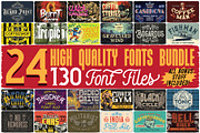 Vozzy Font Bundle | 24 typefaces, a Symbol Font by Vozzy Vintage Fonts (Thumbnail 1 of 25)