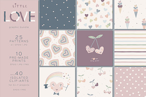 Valentine Day Baby Graphic Set