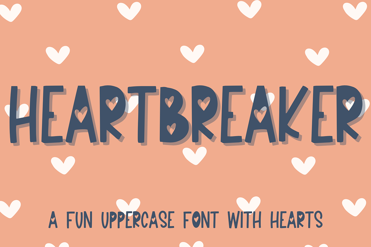 Heartbreaker, Cute Handwritten Font, a Handwritten Font by Designing Digitals (Photo 1 of 9)