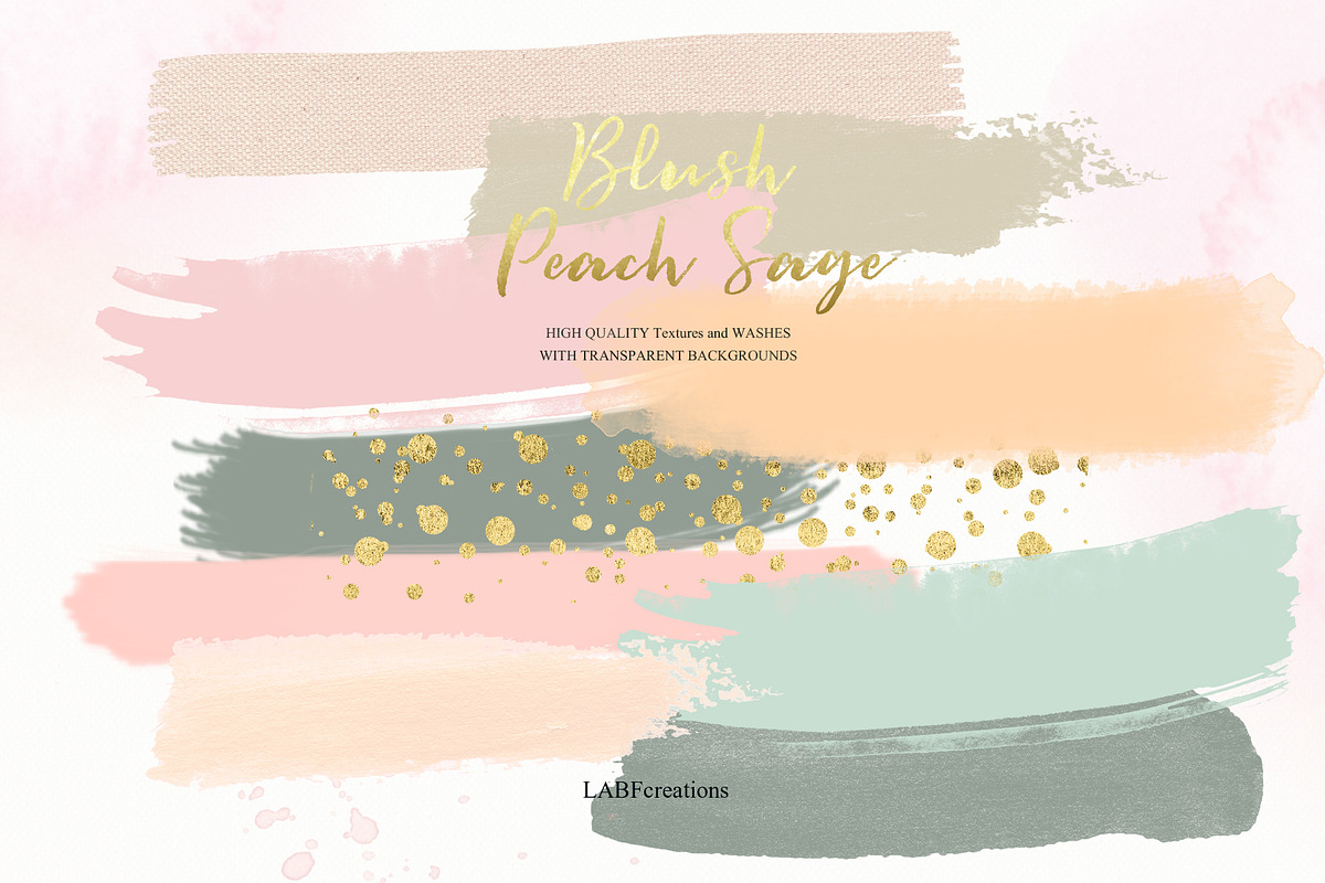 Blush Peach Sage flowers, a Texture Illustration by LABFcreations (Photo 8 of 13)