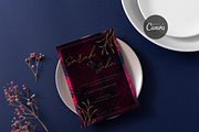 Elegant Burgundy Wedding Invitation, an Invitation Template by InvitingStorys (Thumbnail 2 of 10)