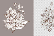 Vintage Dahlias Set, a Pattern Graphic by Marina Grau (Thumbnail 3 of 5)