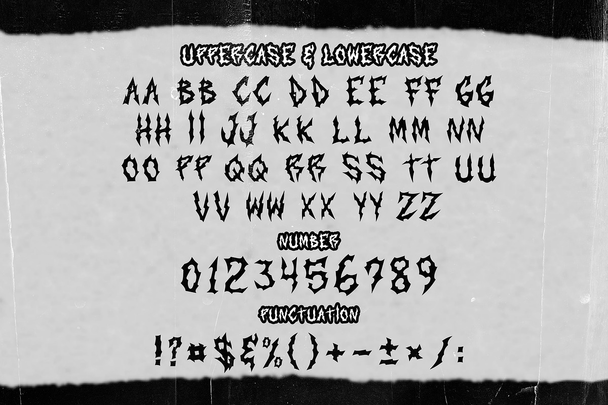 Blackened Rumbling Black Metal Rough, a Blackletter Font by dansdesign (Photo 2 of 12)