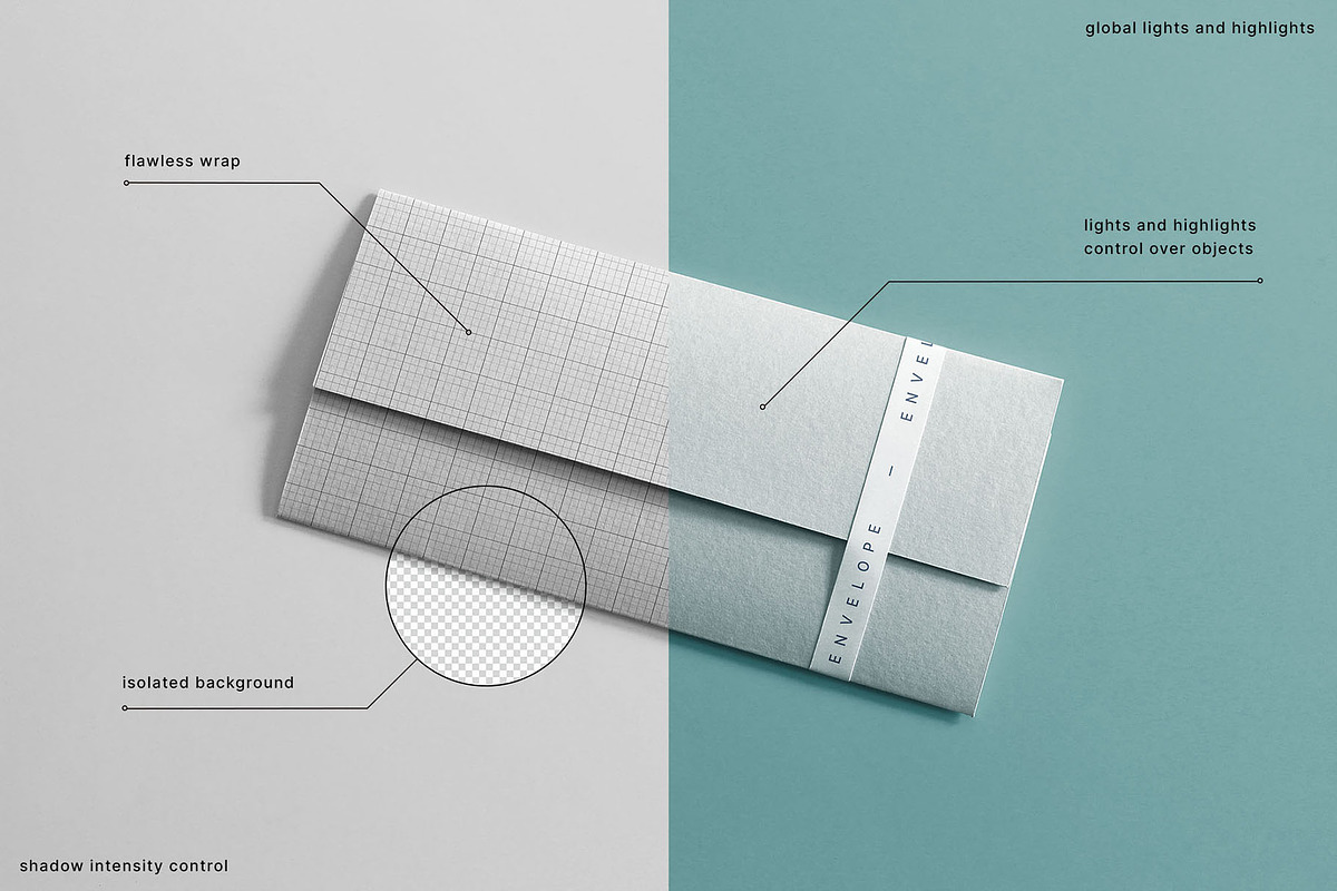 Envelope with Ribbon Mockup, a Books & Magazine Mockup by Graphic Pear (Photo 2 of 2)