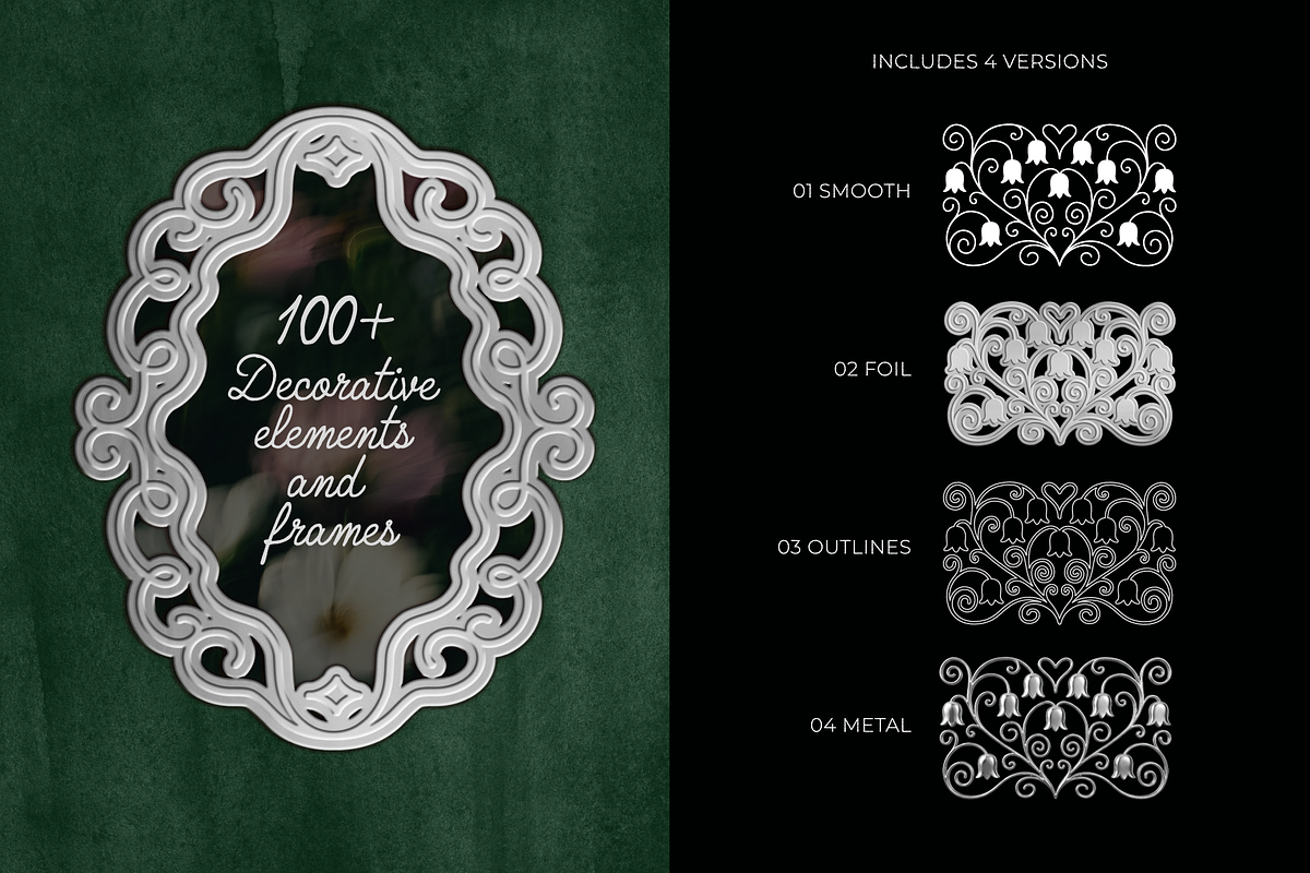 Ornate Floral Frames & Flourishes, an Object Graphic by venimo (Photo 2 of 14)