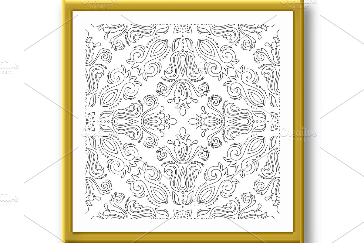Oriental Abstract Vector Pattern, a Decorative Illustration by FineArtStudio (Photo 3 of 3)
