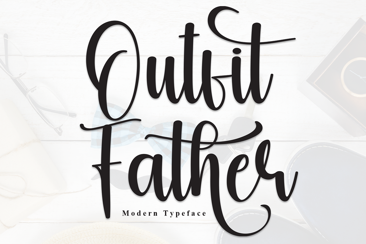 Outfit Father | Script Font, a Handwritten Font by Scratchones (Photo 1 of 9)