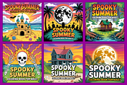 Spooky Summer Coloring Page, a Seasonal Illustration by Coco Bloom (Thumbnail 4 of 4)