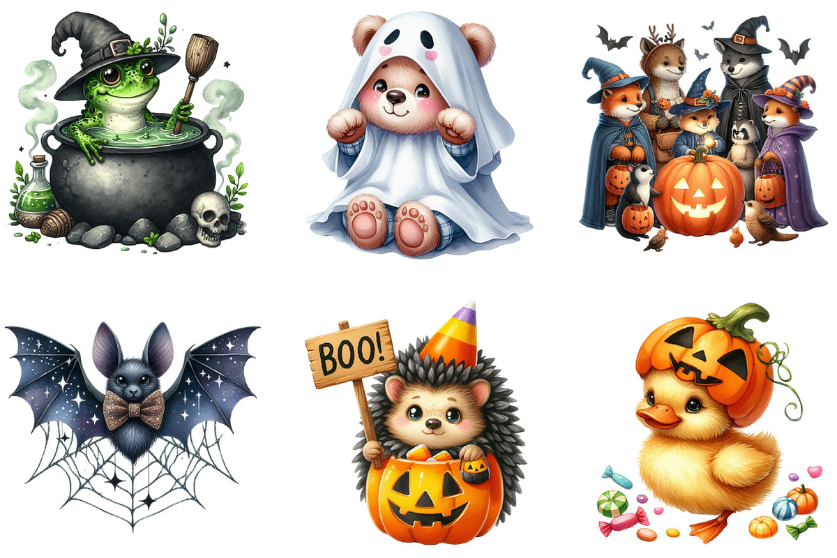 Halloween Animals Sublimation, an Illustration by DreamArtGraphic (Photo 3 of 5)