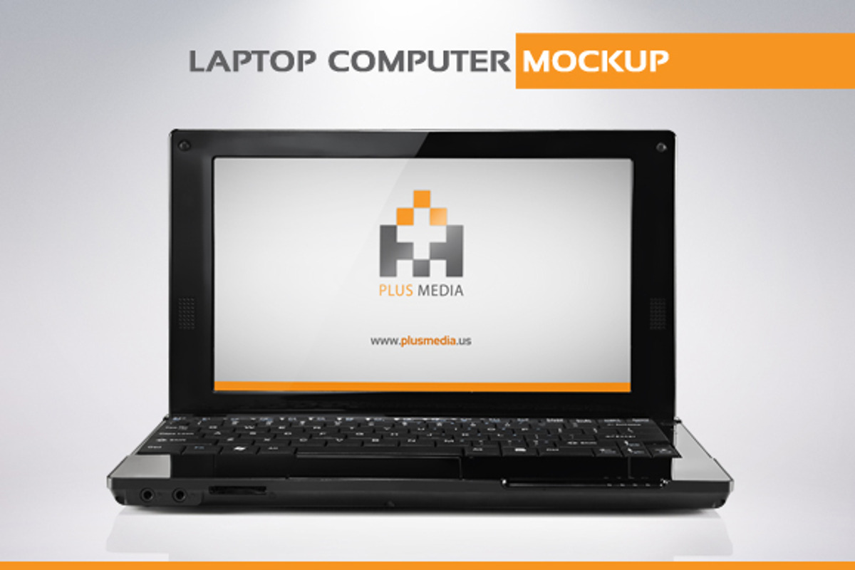 Laptop Computer Mockup, a Device Mockup by Plus Media (Photo 4 of 4)