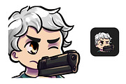 12 Blonde Hair Chibi Boy Emotes, an Illustration by Custom Fonts & Patterns (Thumbnail 10 of 12)